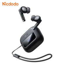 Mcdodo 329 Portable TWS Headset with Anti-Lost Lanyard Digital Display Wireless Ultra-Clear Audio 24H Endurance Universal