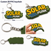 Porte-clés promotionnels en PVC en gros, porte-clés personnalisés de designer, porte-clés en caoutchouc souple en PVC personnalisé avec logo 2D