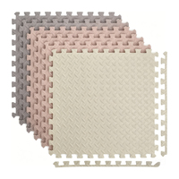 Grau-Rosa-Beige Kinder-Spielzimmer EVA Gymnastikmatte Weiche Dicke Anpassbare Farbe Anpassbare Größe Puzzle-Matten Ineinandergreifende Bodenmatten