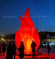 Feu gonflable de flamme gonflable gonflable de flamme avec la lumière de LED pour la décoration, promotion, événements