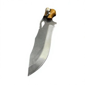 Couteau de chasse Jexa Jexa-HC-190 léger et durable à lame fixe, couteau à dépecer pour le camping, bord partiellement dentelé, époxy jaune - Product Image 4