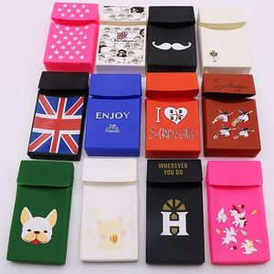 Estuches Rectangulares de Plástico para Cigarrillos con Tapa Abatible, Diseño de Dibujos Animados, Caja Portátil para Almacenamiento de Tabaco, Impresión Serigráfica - Product Image 2