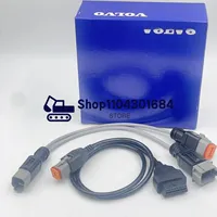 Kabel Sambungan Harness Diagnostik Mesin Kelautan 6+8 Pin untuk Alat Pemindai Vocom Vodia Adapter Suku Cadang Mesin Konstruksi