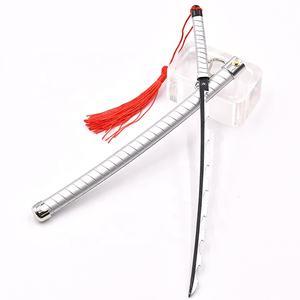 Fabricación venta japonés popular <span class=keywords><strong>anime</strong></span> Demon slaye exclusivo katana boca Yinosuke artesanía de metal espada de plata llavero en stock - Product Image 6