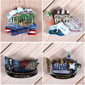 Autocollant de réfrigérateur magnétique décoratif organisateur personnalisé monde étranger tourisme paysage Collection mini aimants de réfrigérateur en métal - Product Image 5