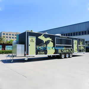 קייטרינג מטבח מלא אוכל נייד קייטרינג אוכל נייד אוזה גלידת קפה אוכל מהיר אוכל חטיפים מסעדות אוכל מהיר משאית נירוסטה - Product Image 3