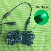TOPREX Commerciële Buitenverlichting 10/50 Lampjes 5mm Brede Hoek Conische LED Mini Kerstverlichting Groen 1M 5M 10M IP68 Waterdicht