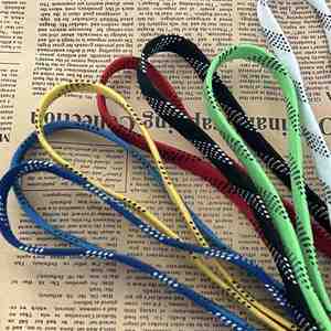 Cordones de Suela Plana con Diseño de Puntos Negros en Tela Twill Colorida, Aptos para Zapatillas Deportivas, Cordones Personalizados Impresos - Product Image 3