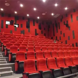 Silla de cine con reposabrazos de plástico, silla de cine con respaldo doble, silla de Cine de plástico comercial 3d a venta de cine