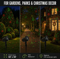Weihnachts-Laserprojektor 16 Muster Rot Grün RF-Fernbedienung IP65 12V 2A Klasse II für Garten Park Bäume Haus Wand Eingang