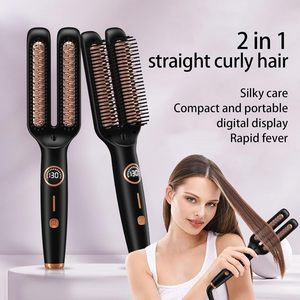 Щетка для выпрямления волос с ЖК-дисплеем, 2 в 1 - Product Image 2