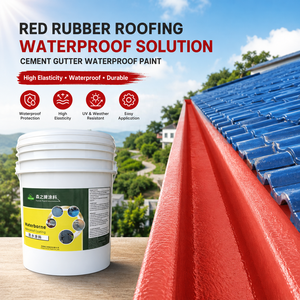 Solution d'étanchéité durable pour toitures en caoutchouc rouge, peinture imperméable pour gouttières en ciment à bon <span class=keywords><strong>prix</strong></span> - Product Image 1