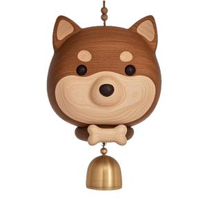 Sonnette de porte, bois massif, carillon éolien pour petit chien, réfrigérateur, cloche de rappel affichée pour entrer dans la maison, ouverture, cadeau - Product Image 1