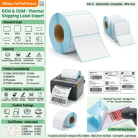 Étiquettes autocollantes thermiques personnalisées anti-contrefaçon imprimées UV, écologiques, imperméables, avec code-barres, en rouleau, 50x25mm (2x1 pouce), dissolvables