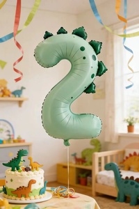 40inch New Design Number Foil <strong>Balloon</strong> for Birthday Party Decoration Dino Number 1 <strong>Balloon</strong> Dino Number <strong>2</strong> <strong>Balloon</strong> - Product Image 3