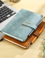Carnet A5 à boucle décorative personnalisable, épaissi, pour le travail et le bureau, avec porte-stylos