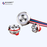 Bouton poussoir momentané ultra-court multicolore de 12 mm, 16 mm, 19 mm, 22 mm pour instruments de test