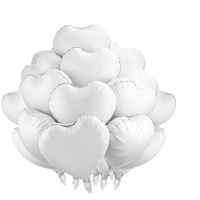 50 ballons en forme de cœur en feuille d'aluminium auto-scellants de 18 pouces, gonflables à l'hélium, de qualité supérieure, réutilisables, haute résistance, décoration de fête, ballons en Mylar