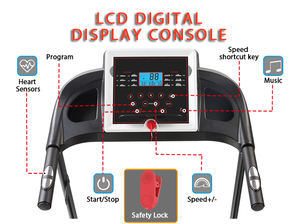 Commercial Auto Incline Motorized Tread Mill Exercise Machine Portable <strong>Trademill</strong> with LCD Screen Electric Drive for Home Use - Product Image 3