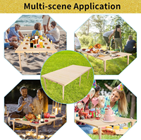 Table de pique-nique en pin portable de style boho pour la plage en plein air, barbecue, camping-décoration intérieure, table de pique-nique printanière en plein air, idée cadeau