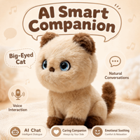 Peluche intelligente AI Tuantuan Chat Électrique Bicolore Coton PP Jouet Montessori pour Enfants Vente en Gros