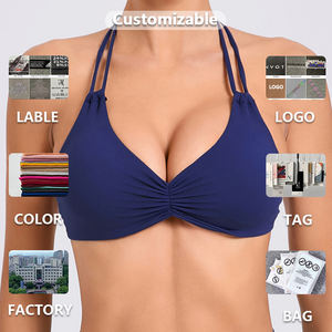 Sujetador deportivo de gimnasio para mujer, <span class=keywords><strong>tirantes</strong></span> de hombro finos, torcidos, de una pieza, acolchados, sin espalda, para Fitness, Yoga - Product Image 6