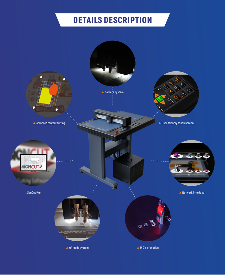 VICUT FC500VC Model Flatbed Cutting Plotter / Cardboard Cutting