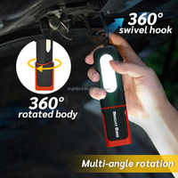 Lampe de travail portable LED rechargeable Bright Bird 350 lumens, étanche, avec corps rotatif à 360 degrés, aimant COB