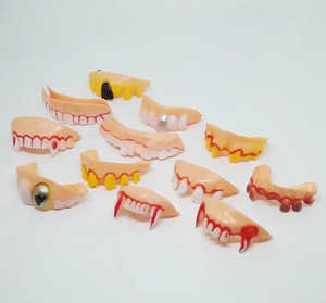 Prothèses dentaires d'Halloween Dents <span class=keywords><strong>de</strong></span> vampire Dents <span class=keywords><strong>de</strong></span> zombie Dents <span class=keywords><strong>de</strong></span> devant Drôle <span class=keywords><strong>de</strong></span> bretelles souples en plastique - Product Image 4