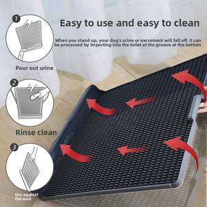 Geïntegreerd Hondentoilet Voor Golden Retrievers En Middelgrote/Grote Honden Anti-Step Urine Spoelbare Platte Plastic Potje Eenvoudige Stijl - Product Image 2