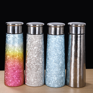 Bouteille isotherme en titane à double paroi <span class=keywords><strong>avec</strong></span> infuseur à thé, tasse à café filtrante, gourde thermique isolée sous vide 300ML - Product Image 1