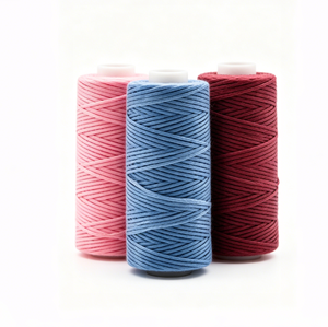 <span class=keywords><strong>Fil</strong></span> ciré plat tressé 210d/16, 0,8 mm, 2 mm, 1 mm, doux et flexible, facile à coudre et à traverser les trous. - Product Image 3