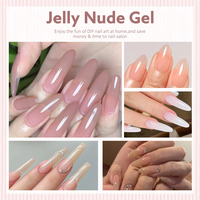 Proveedor de Uñas, Esmalte de Uñas en Gel UV de 15 ml, Arte de Uñas con Cobertura Francesa, Gel de Color Semitransparente Tipo Jelly