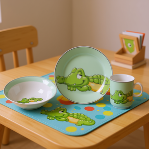 Service de table pour enfants RITZENHOFF & BREKER Crocodile, ensemble 3 pièces pour repas des enfants - Product Image 3