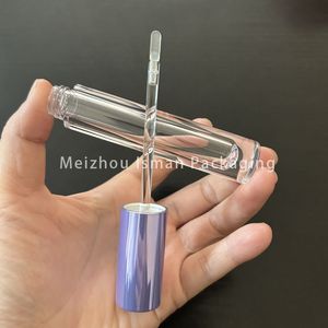 ISMAN 2026 Nuevo Tubo de Brillo Labial Redondo Morado de 6ml con Aplicador Transparente, Envase Vacío de Pared Gruesa para Brillo Labial, Venta al por Mayor, Contenedor con Logotipo Personalizado - Product Image 3
