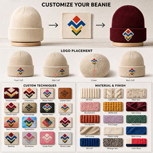 <span class=keywords><strong>Casquette</strong></span> en tricot acrylique à logo brodé personnalisé, couleur unie classique, motif crâne, jacquard mohair, avec revers, bonnet chaud d'hiver unisexe - Product Image 3