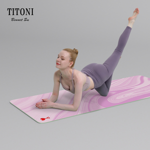 <span class=keywords><strong>TITONI</strong></span> Premium tapis de sol de gymnastique en caoutchouc PU chaud 5mm 6mm épaisseur confortable et résistant à la sueur ensemble de tapis de Yoga personnalisé de haute qualité - Product Image 4