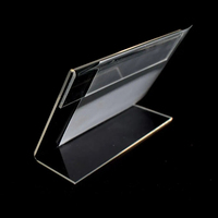 Acryl Preis schildhalter L-Form Mini Sign Display halter Acryl ständer Klar Acryl Preis karte Tag Etiketten halter Display Stand