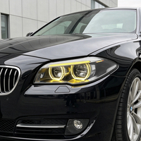 Ensemble de phares LED KGKB pour BMW Série 5 F10 F11 F18 525i 530i 2011-2017, finition haut de gamme, yeux d'ange, double couleur, DRL, clignotant séquentiel