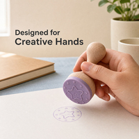Ensemble de tampons météo en silicone avec manches en bois pour le soleil, la lune, les étoiles et le arc-en-ciel, jouets éducatifs DIY pour enfants, jeu créatif