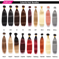 Rambut Manusia Bundel untuk Ekstensi Rambut Frontal Warna Highlight Brasil Lurus Super Double Drawn 100% Virgin # 4 # 2 Warna