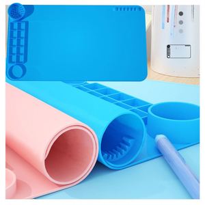 LA Factory Custom Logo Nonstick Durable Washable <b>Silicone</b> Art Painting <b>Mat</b> Kid <b>Silicone</b> Painting Pad - Product Image 1