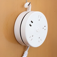 Multiprise rétractable avec 2 ports USB et 4 prises, interrupteur intégré