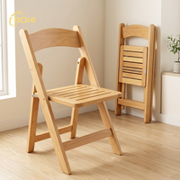 Chaises pliantes en bois pour mariage, style avant-gardiste Wimbledon, mobilier d'extérieur naturel, tables modernes en bois massif, chaise pliante en bois.