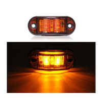 Feux de position latéraux ovales LED rouges durables TCYATO 12V 24V étanches pour voiture, remorque, camion
