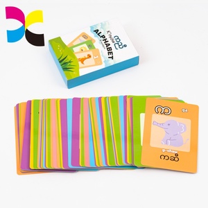 Cartes d'étude pour enfants, cartes à jouer personnalisées, cartes imprimées en couleur, plastification brillante, directement de l'usine - Product Image 2