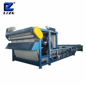 horizontal vacuum squeezing type mining sludge dewatering belt filter press machine