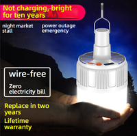 Lanterne de camping et de jardin à LED rechargeable solaire super lumineuse, batterie au lithium, Ra90, 5 modes, éclairage extérieur portable, corps en ABS, IP65