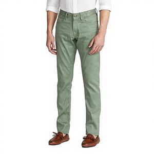 <span class=keywords><strong>Pantaloni</strong></span> Chino da Uomo <span class=keywords><strong>Slim</strong></span> Fit Leggeri Casual a Vita Media con Zip Elasticizzati in Twill di <span class=keywords><strong>Lino</strong></span> Anti-Pilling - Product Image 1