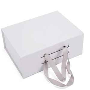 Deep Rigid A4 Presentation <strong>Memory</strong> Folding <strong>Box</strong> Black <strong>Wedding</strong> Gift <strong>Box</strong> with Ribbon Glossy &amp; Matt Lamination Embossing - Product Image 5